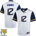 Men's West Virginia Mountaineers NCAA #12 Gary Jennings White Authentic Nike Stitched College Football Jersey TG15R58CI